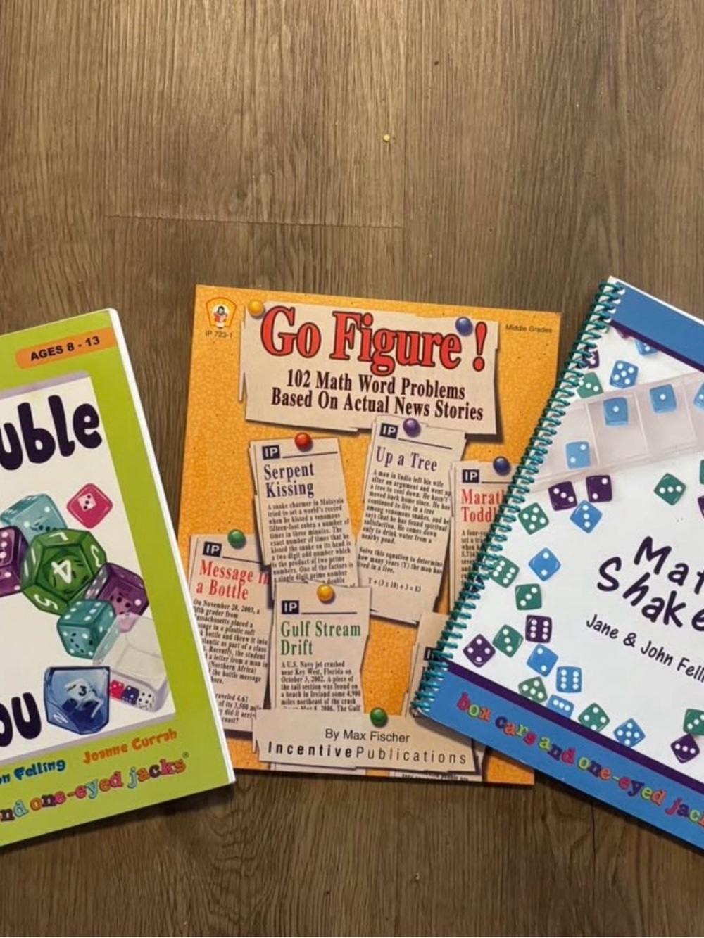 Math dice activity books
